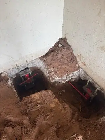 Foundation problem Excavated boathouse