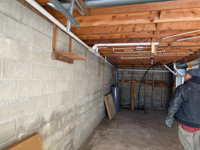 Completed foundation repair using PowerBrace and EverBrace systems in Park Rapids MN