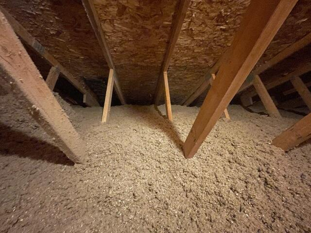 Completed attic insulation project improving energy efficiency in Menomonie WI
