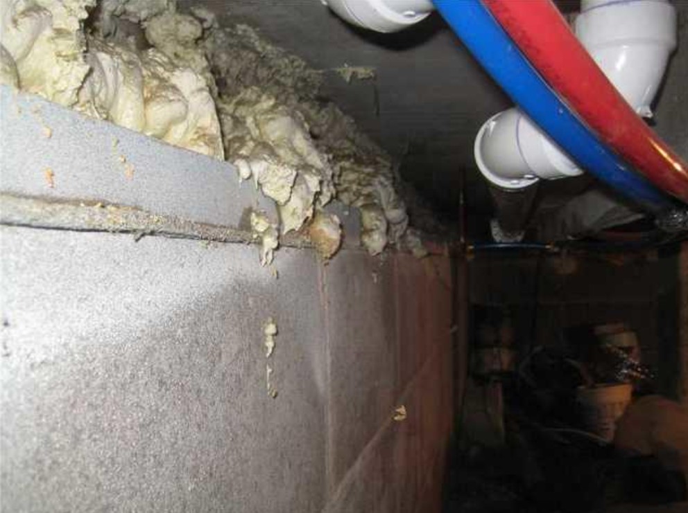 Spray foam insulation applied in a crawl space in Kettle River, MN